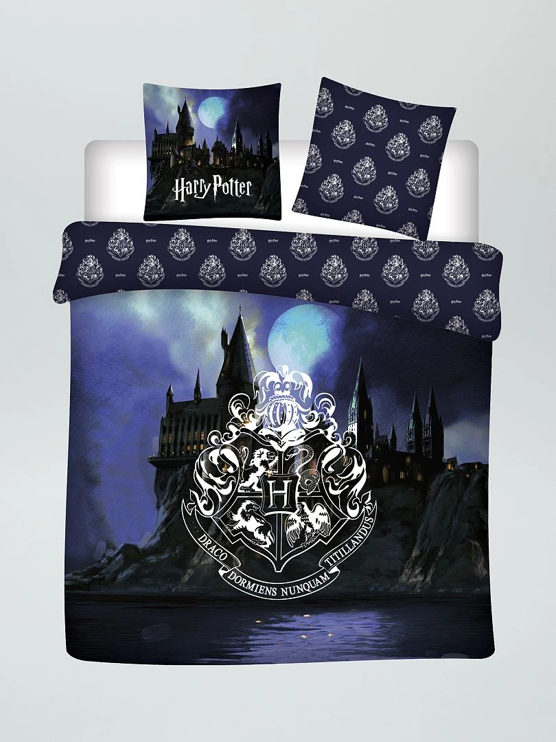 Parure de lit 'Harry Potter' 2 personnes noir