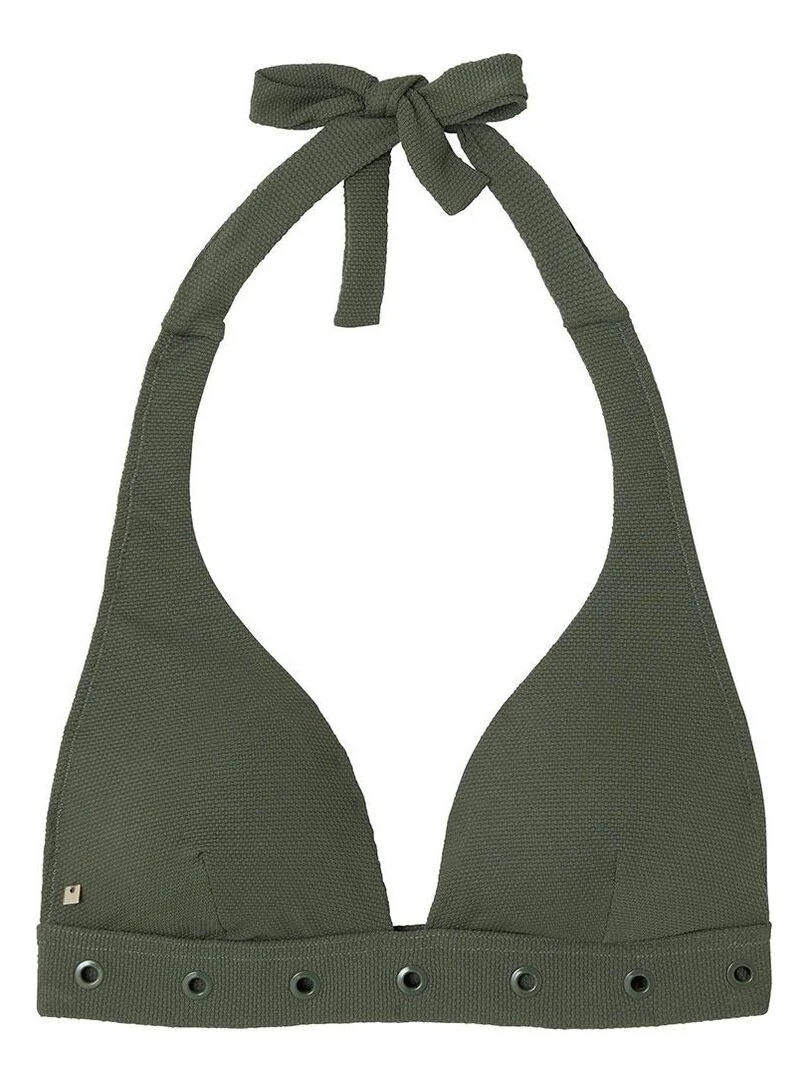Haut de maillot de bain triangle ZANZIBAR Camille Cerf & Pomm'Poire Vert