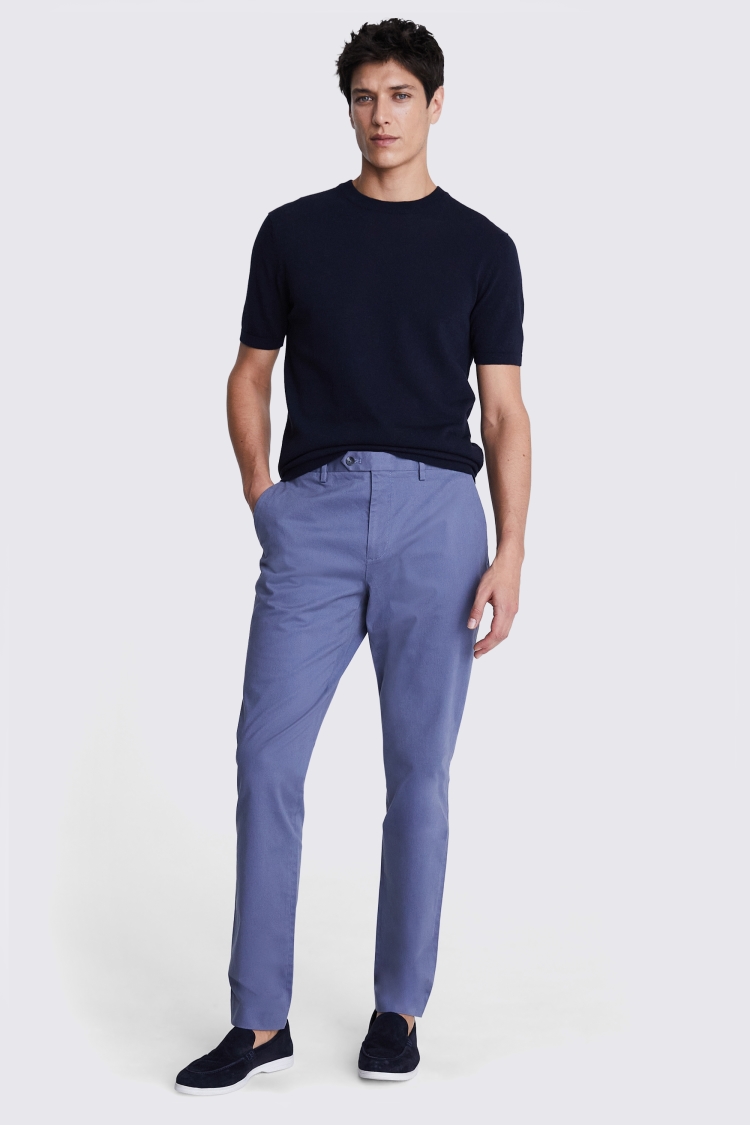 Slim Fit Light Grey Seersucker Trousers   Buy Online at Moss
