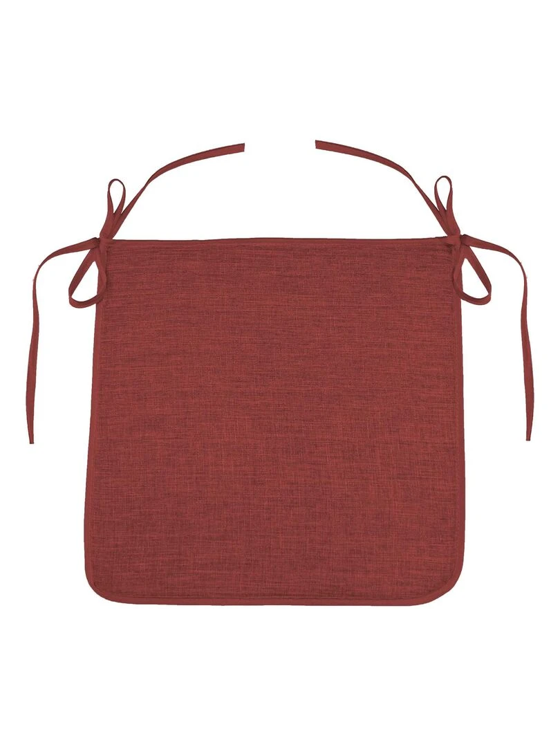 Coussin Galette de chaise Collection Chambray Newtons Rouge