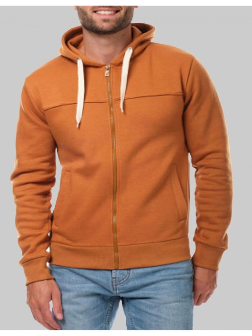 Sweat à capuche zippé Kebello Beige