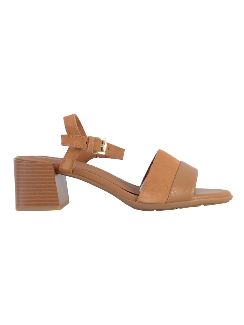 Sandale Talon Cuir Geox Marykarmen   Marron