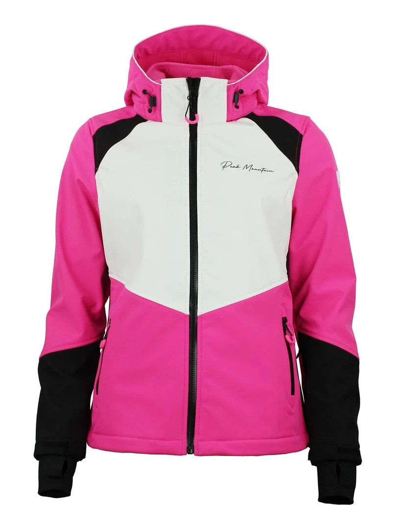 Blouson softshell femme AMETIS PEAK MOUNTAIN Rose fushia