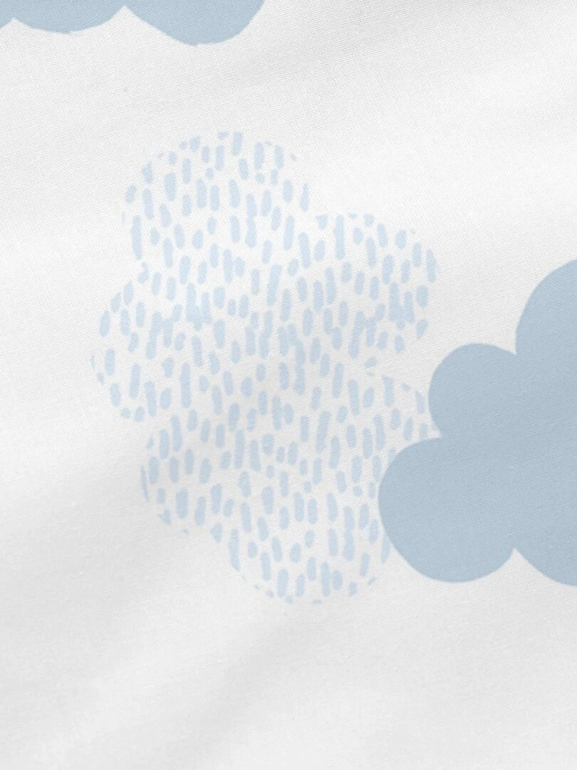 Coussin Clouds "Happyfriday"   Bleu