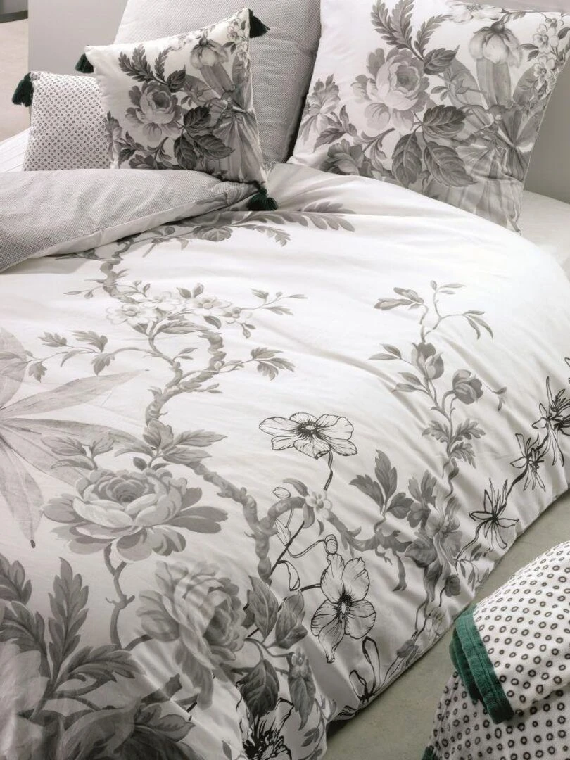 Parure de lit housse de couette avec taies d'oreiller 100% Coton 57 fils Gallica Multicolore