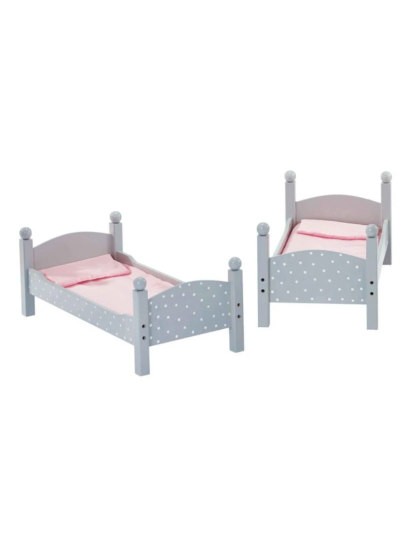 Lit superposé poupée poupon Polka Dots Princess 2 couchettes bois TD 0095AG   N/A