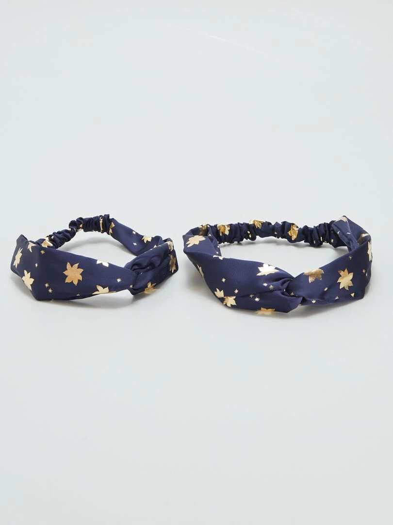 Lot de 2 bandeaux Marine