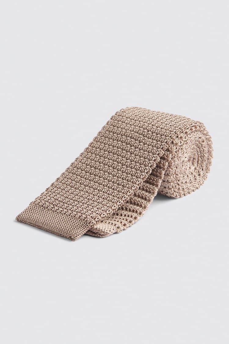Biscuit Knitted Silk Tie Buy Online at Moss