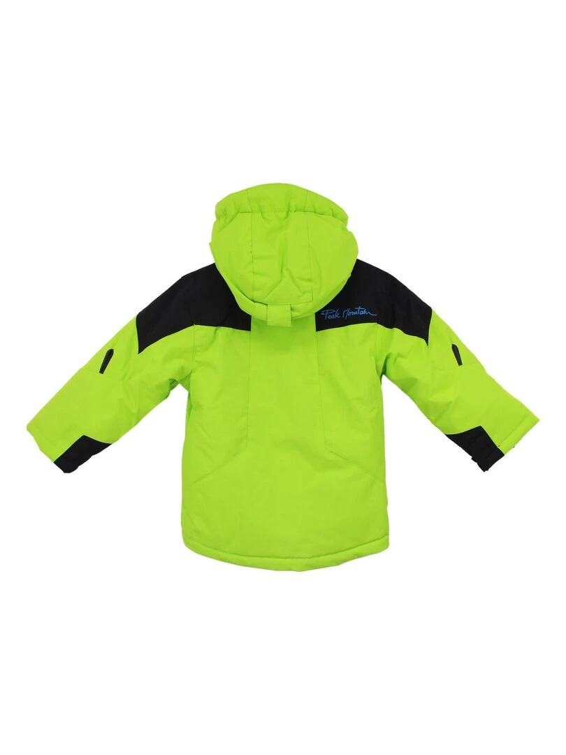 Blouson de ski garçon ECETAL PEAK MOUNTAIN Vert anis