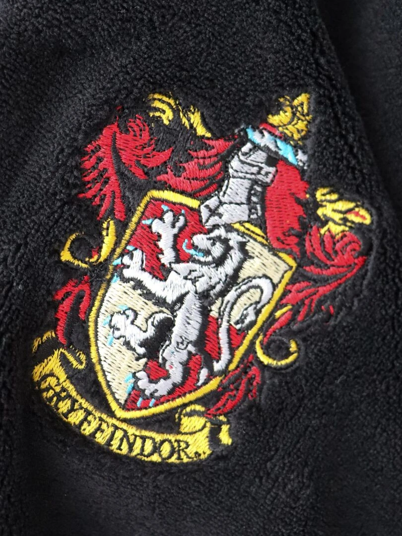 Robe de chambre brodée à capuche  HARRY POTTER SCHOOL   Noir