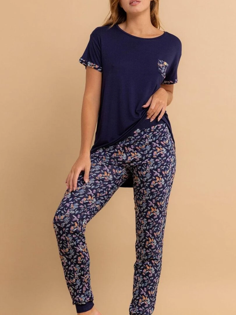 Top manches courtes THEONIE   Bleu