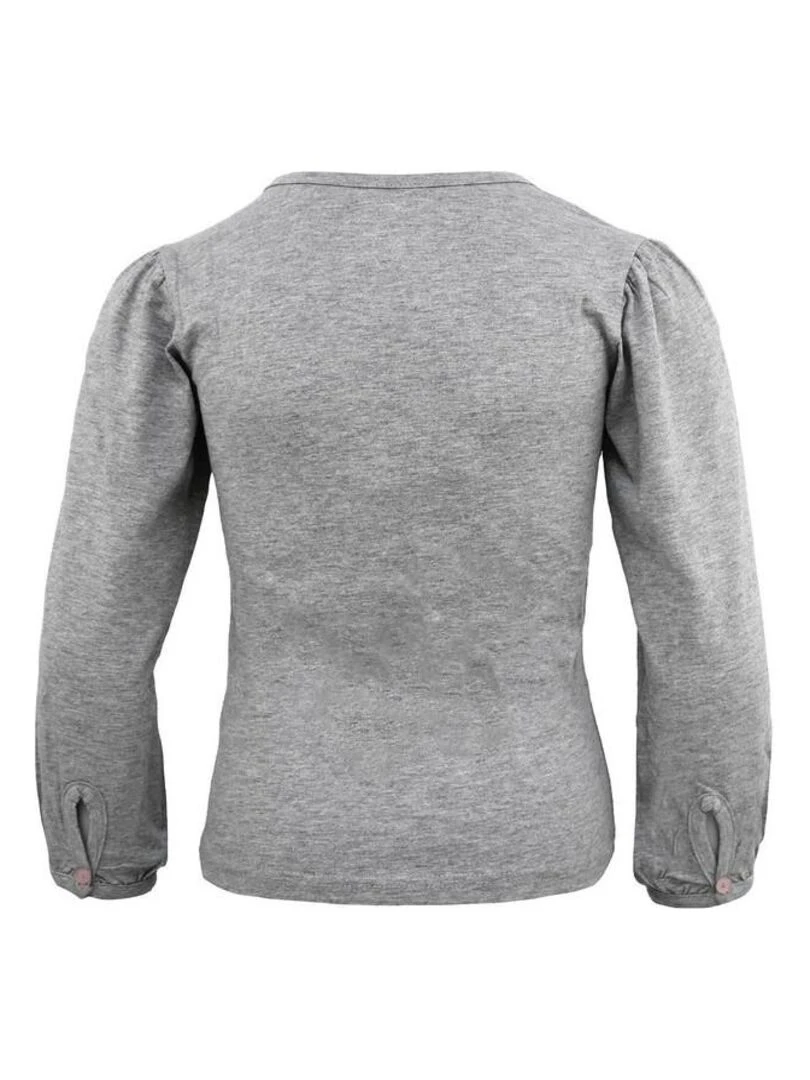 T shirt manches longues fille FURYLON MISS GIRLY Gris