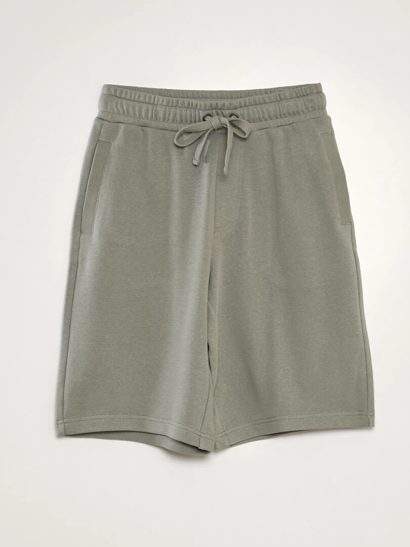 Short léger en molleton uni Vert