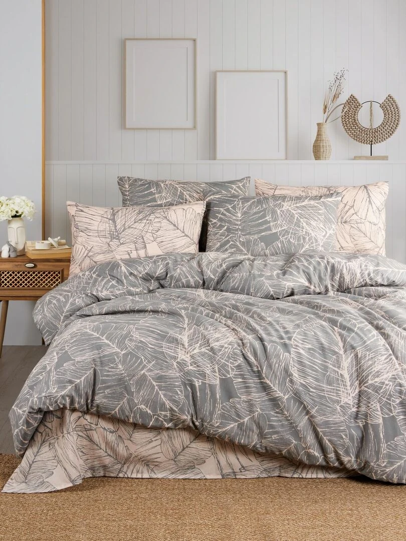 Parure de lit BOTANIK   Gris