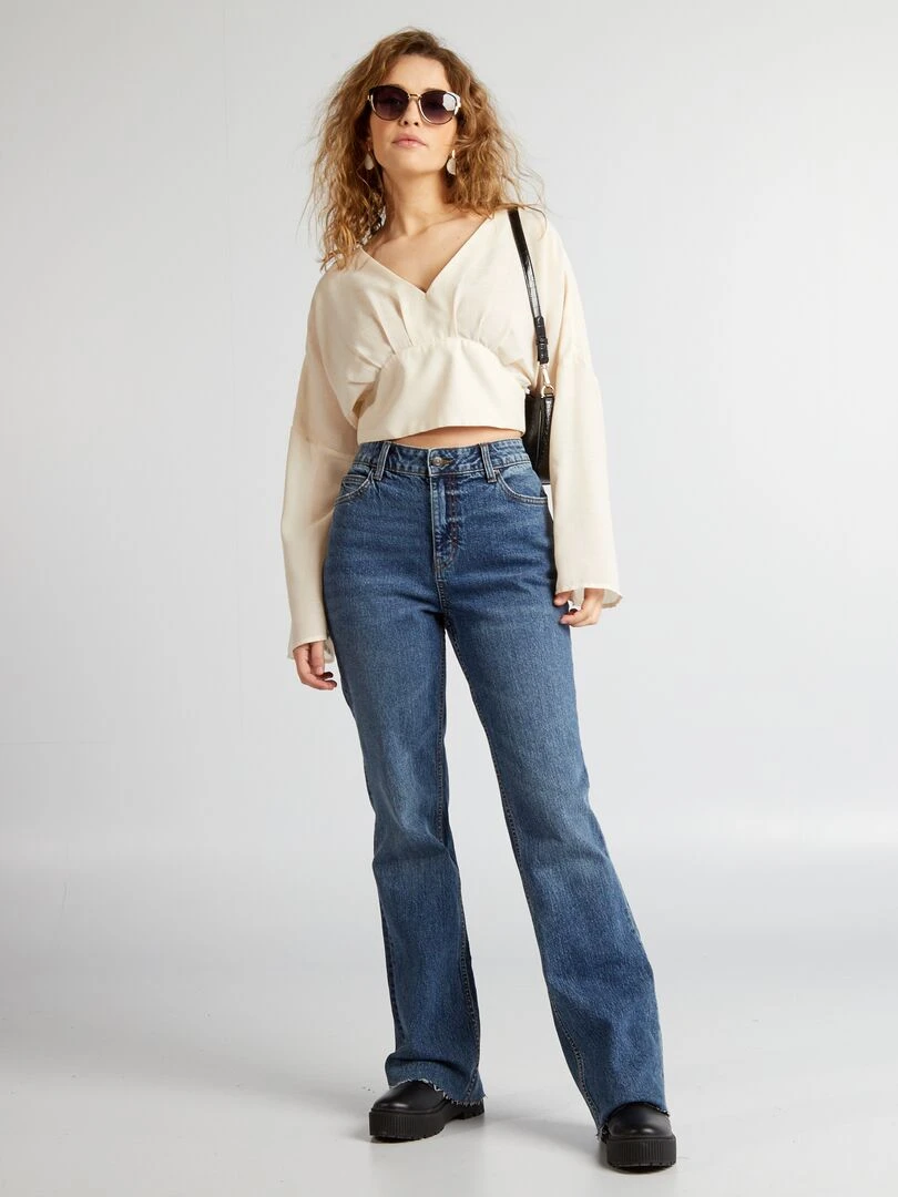 Blouse crop top Beige