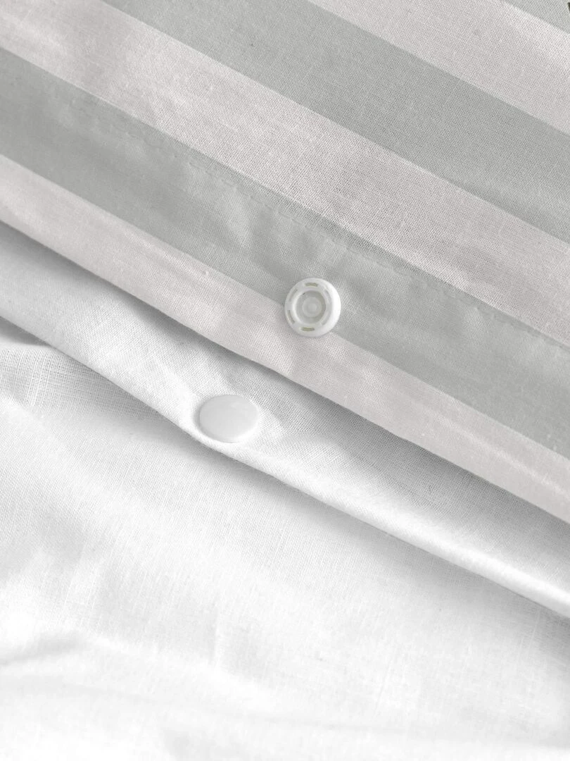 Parure housse de couette 2 pièces Machinery "Happyfriday"   Blanc