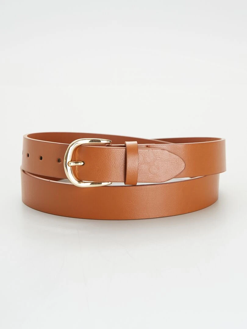 Ceinture basique en simili Camel