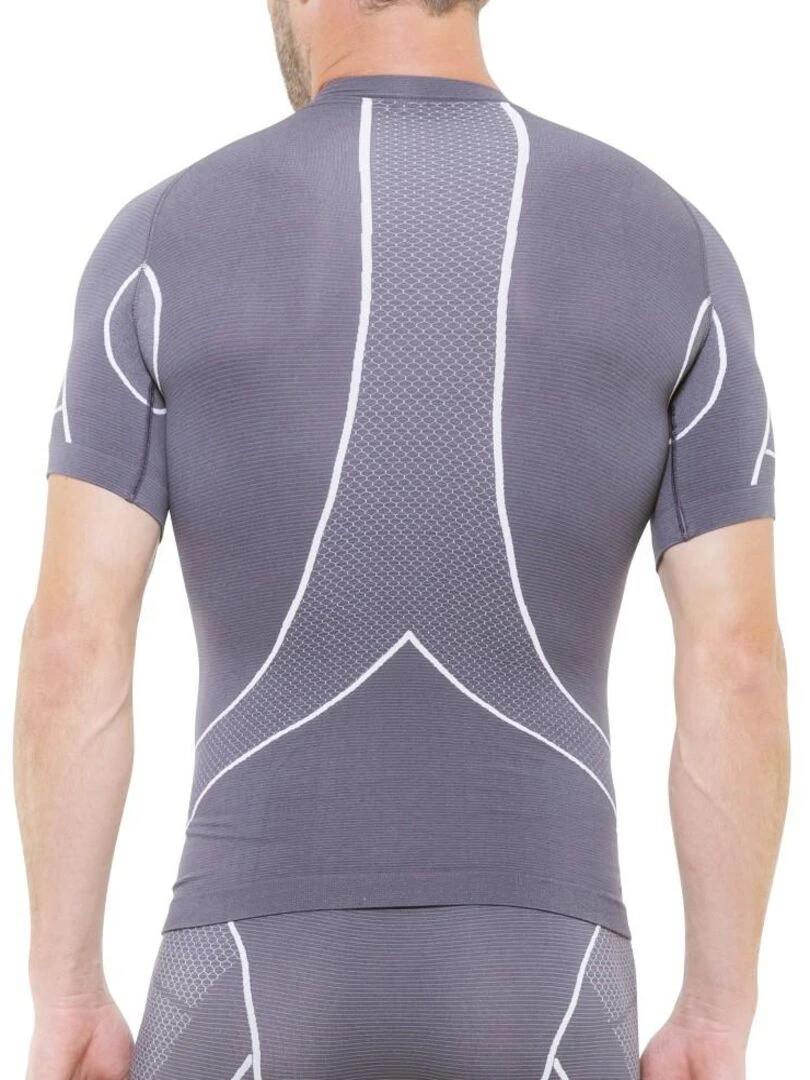 T shirt de compression running Cellutex   Gris clair