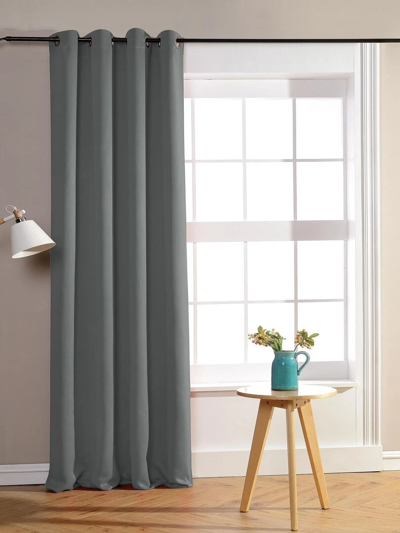 Rideau occultant pour chambre et salon Gris souris