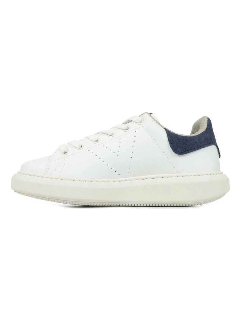 Baskets Victoria Milan   Blanc Bleu marine