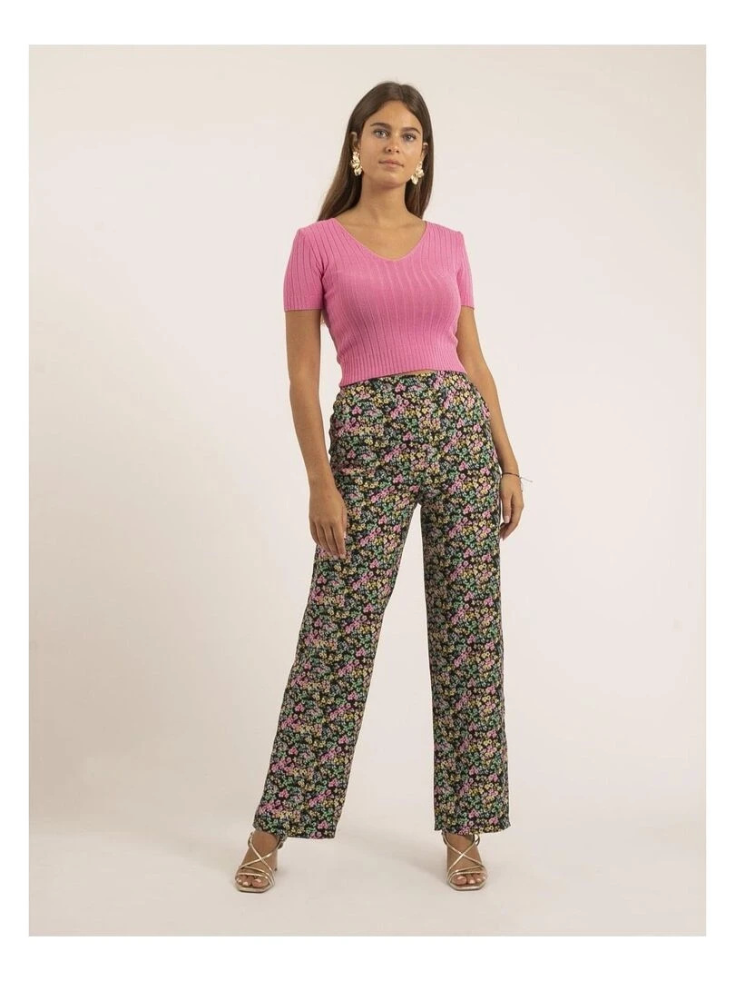 Pantalon motifs ELFREA   Noir