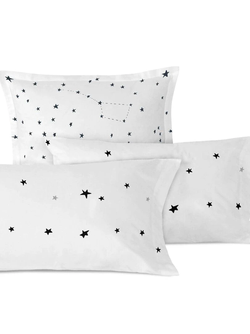 Taie d'oreiller Constellation "Happyfriday" Noir Blanc