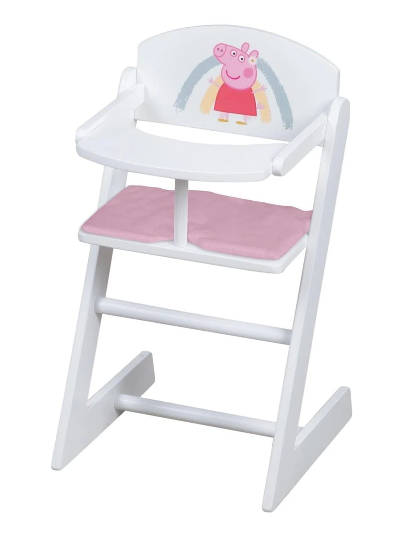 ROBA Chaise Haute et Coussin pour Poupées 'Peppa Pig' en Bois   Motif Truie   N/A
