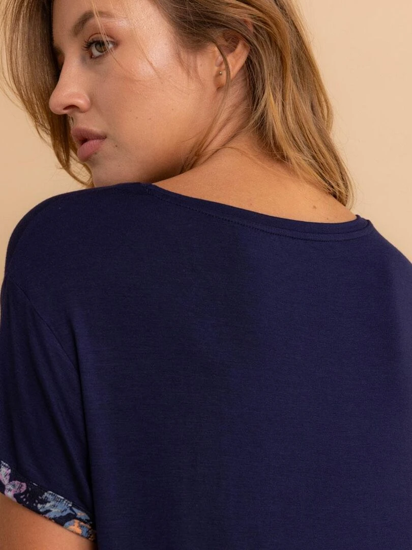 Top manches courtes THEONIE   Bleu