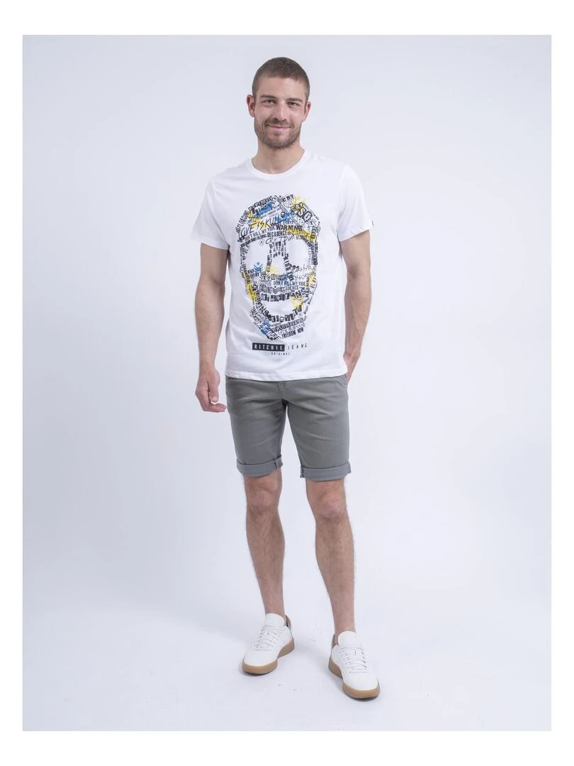 T shirt col rond NUSKINO   Blanc