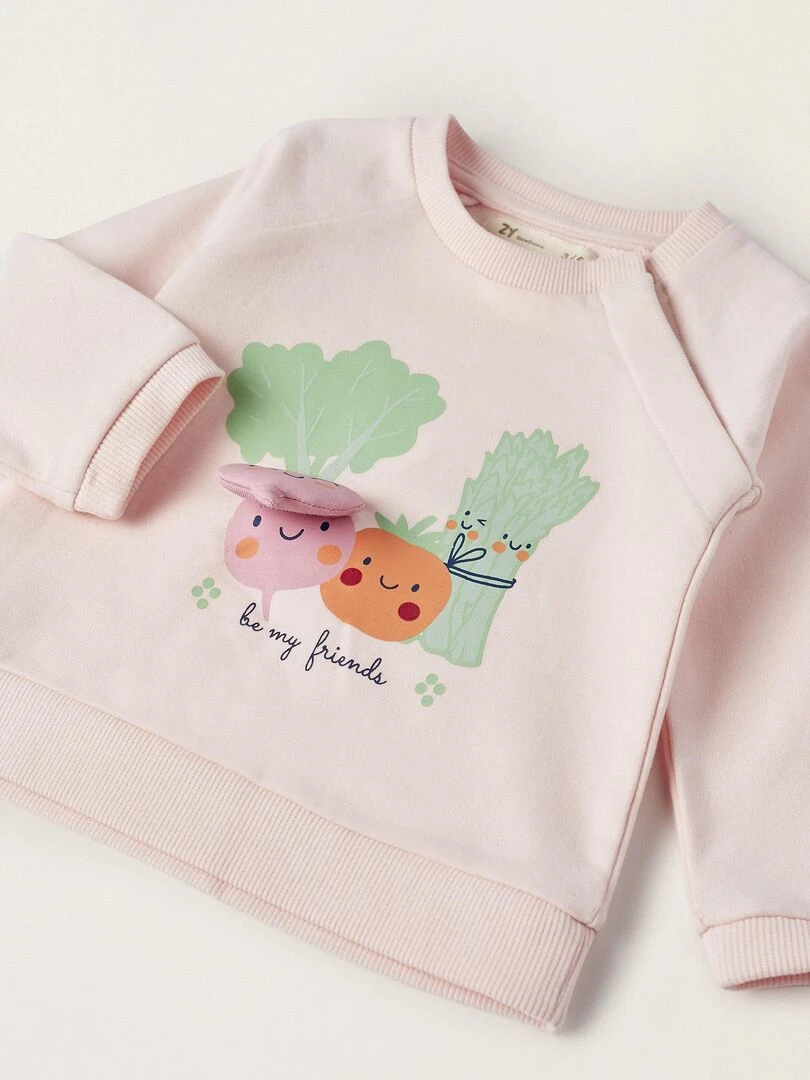 Pull + Pantalon avec Effet en 3D pour Nouveau Né 'Be My Friends'  NATURE TAKEOVER   Rose