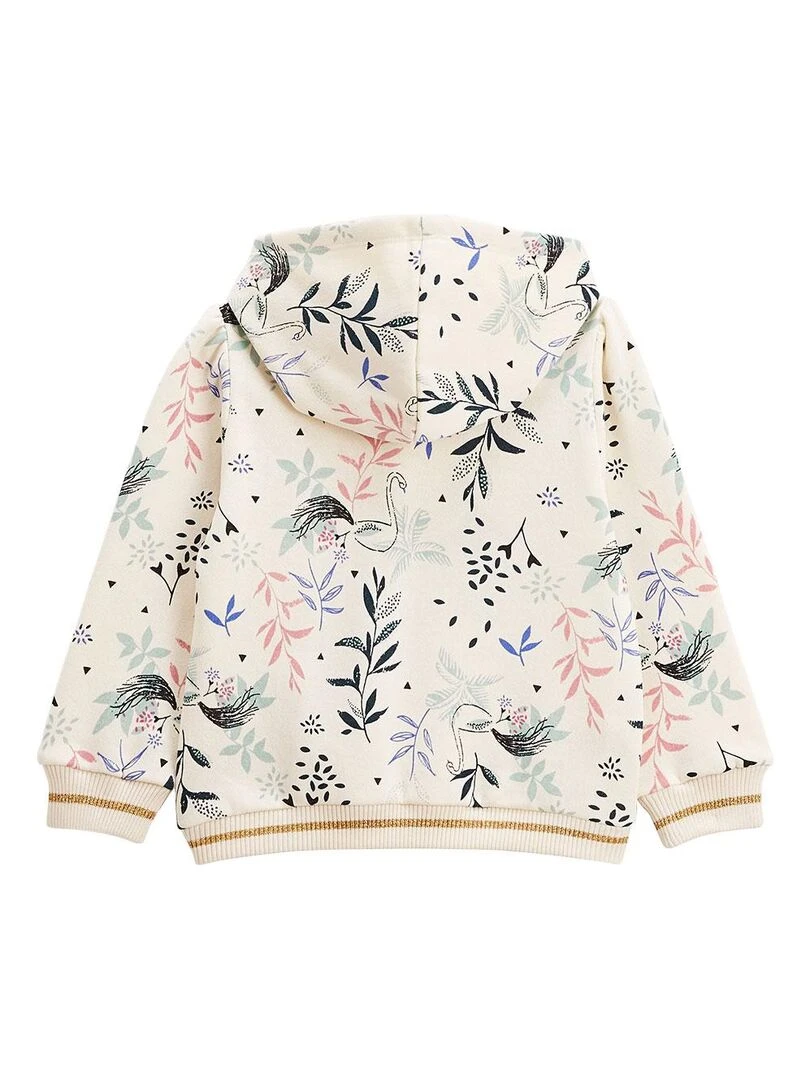 Sweat shirt à capuche enfant en molleton Maia Ecru