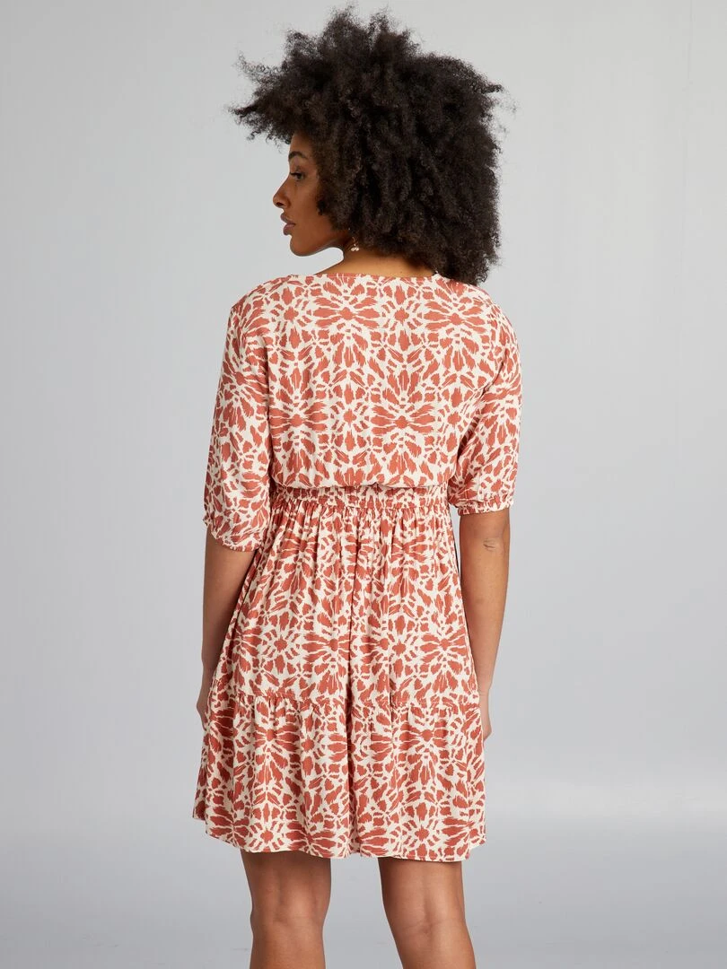 Robe fluide grossesse   Beige/terracotta