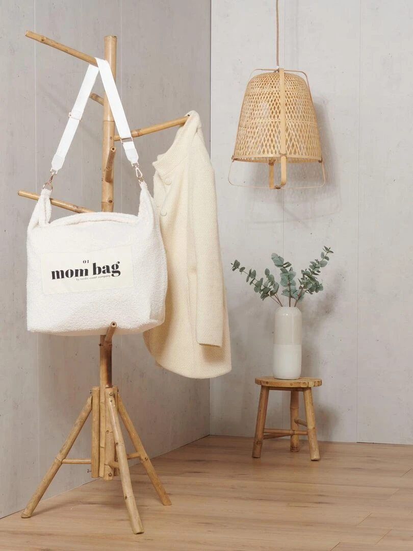 Sac à langer à anses  Mom bag large Teddy   Blanc
