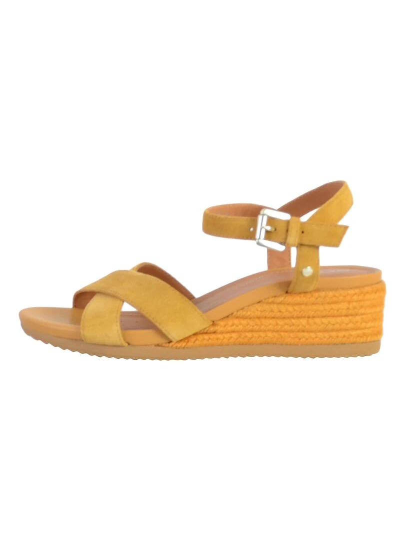 Sandale Compensée Cuir Geox Ischia D02HHC 00022 Marron