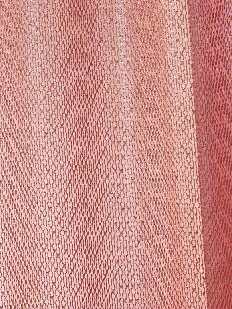 Voilage en organza fantaisie Effet "résille" Rouge brique