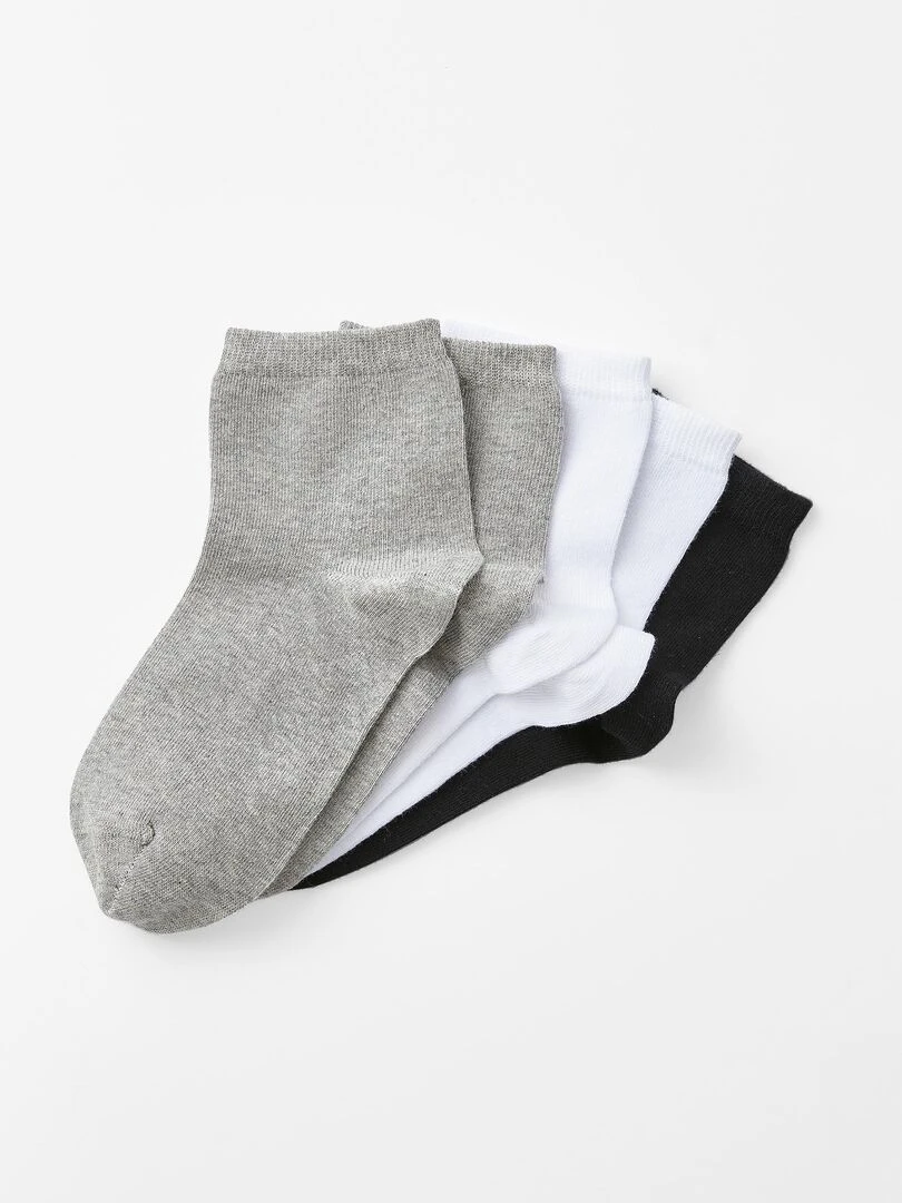 Lot de 5 paires de socquettes unies Damart Blanc