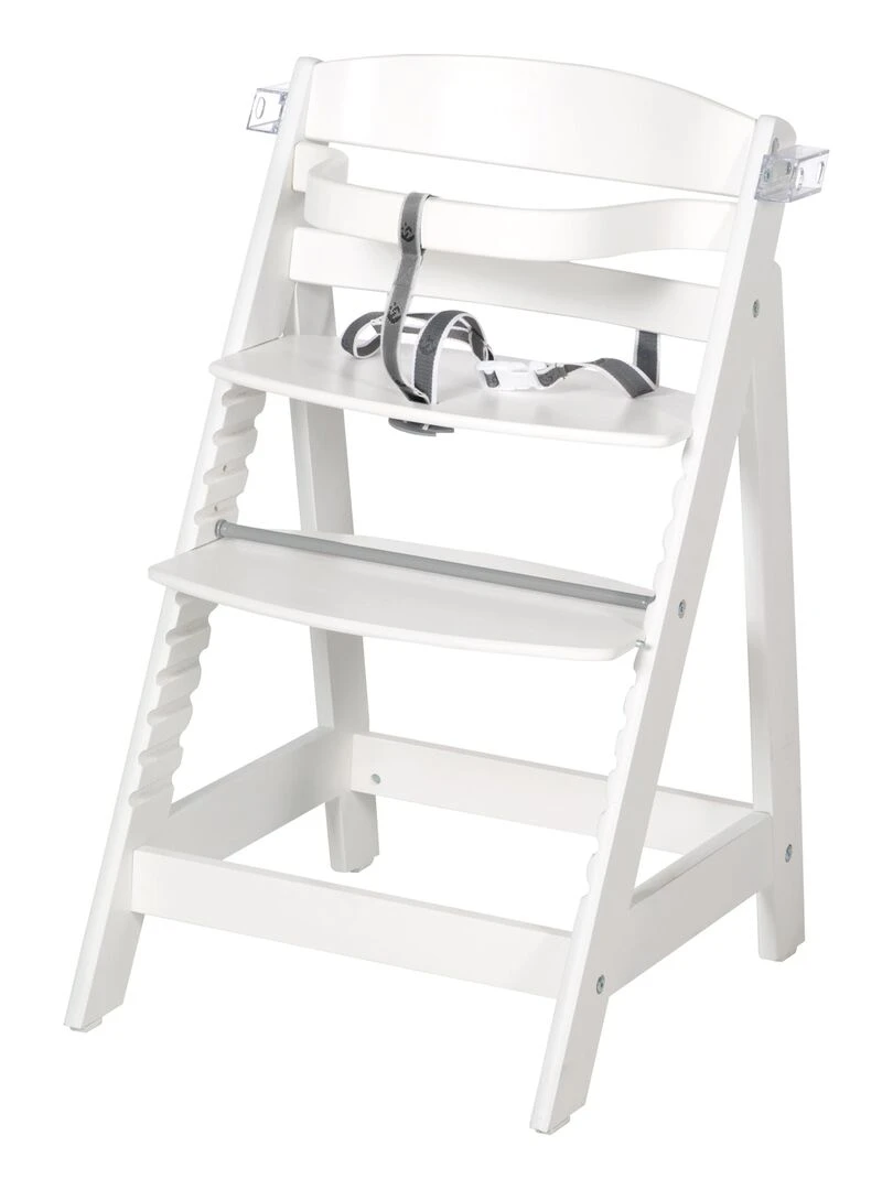 ROBA Chaise Haute Évolutive "Sit Up Fun" + Coussin "roba Style" Blanc/Gris Blanc