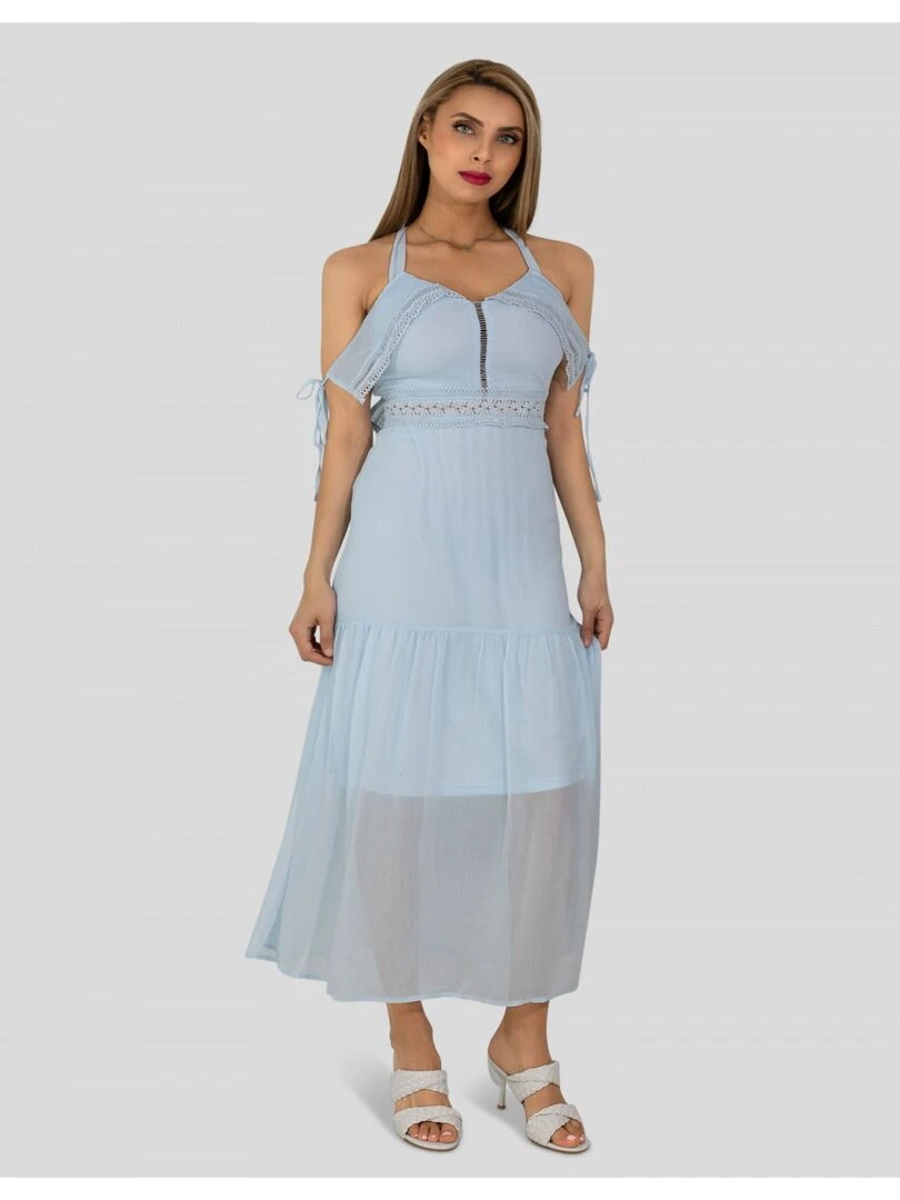 Robe longue Kebello Bleu