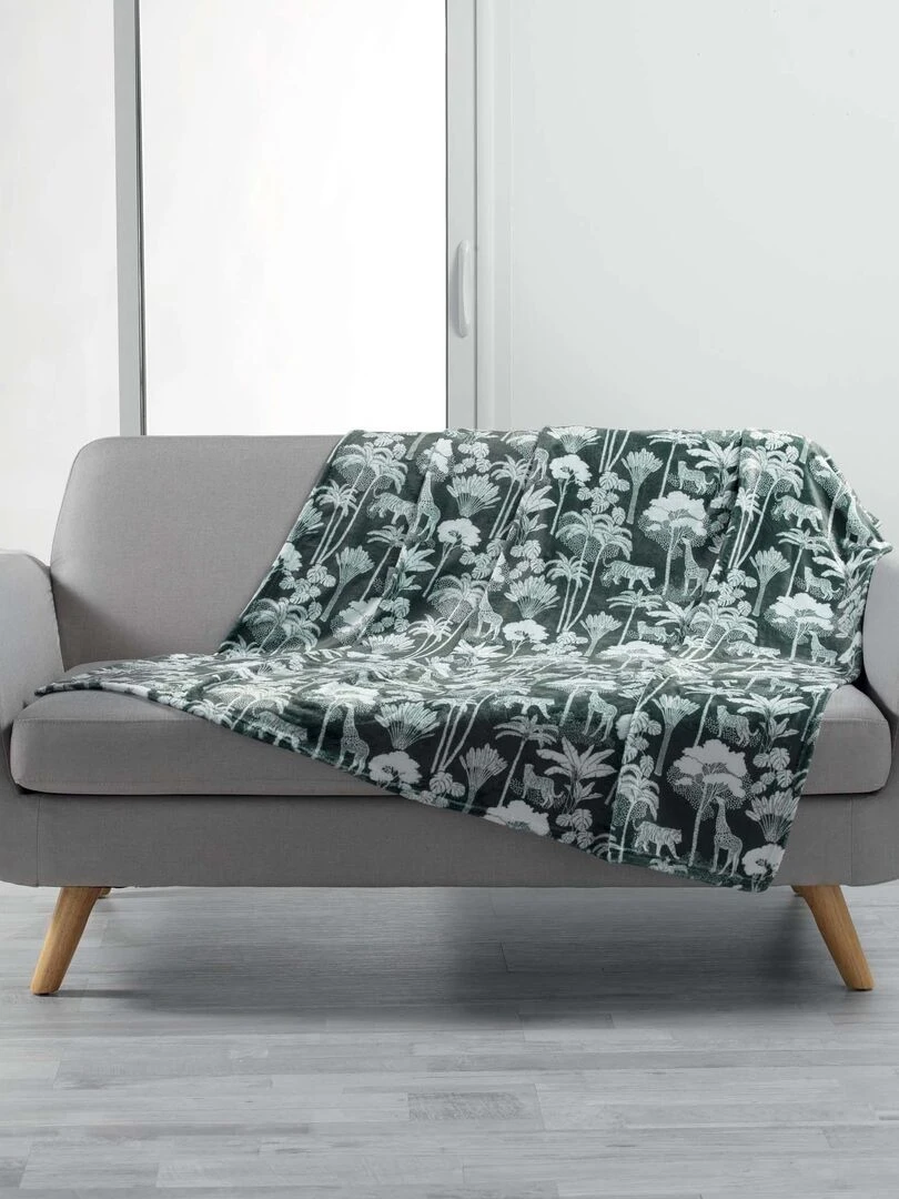 Plaid Flanelle Collection Foret Equatoriale Jaune