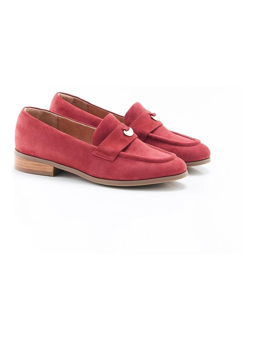 Mocassins avec médaillon Damart Rouge