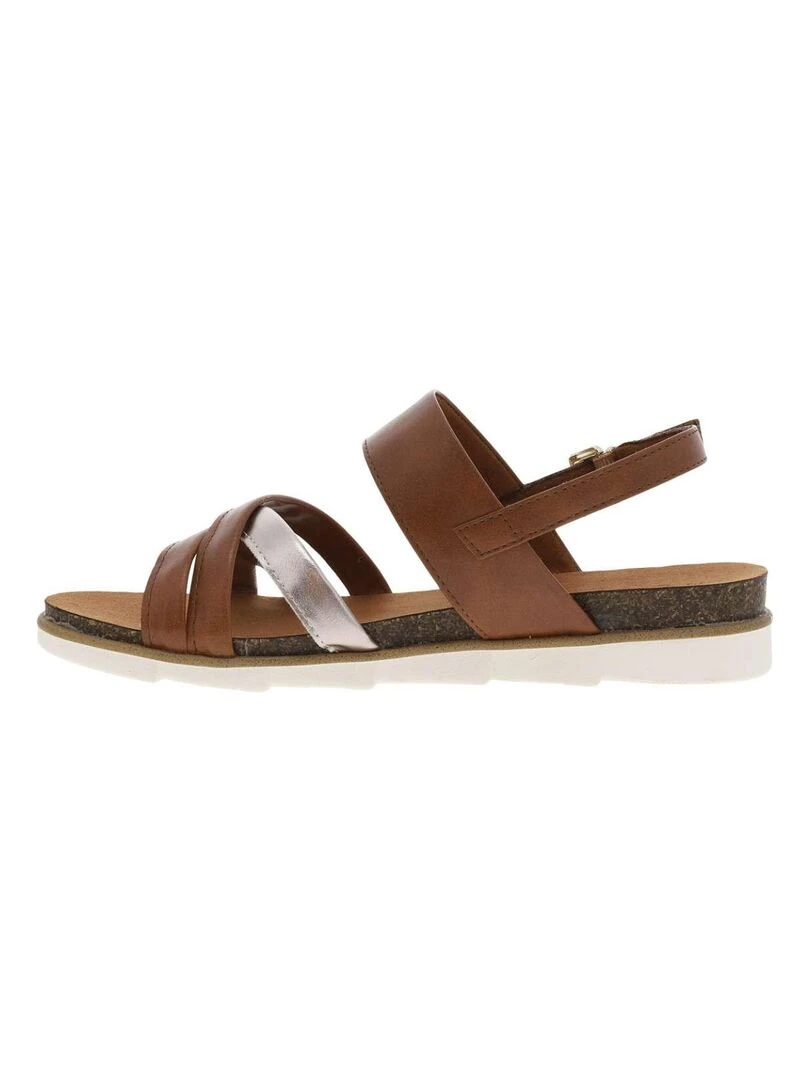 MARCO TOZZI   Nu pieds plats cuir   Cognac