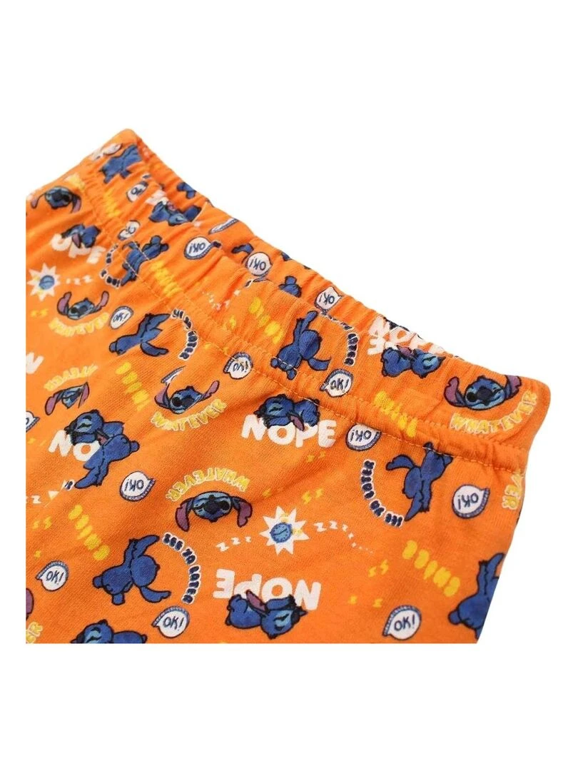 Disney   Ensemble ​​T shirt short bébé garçon Imprimé Lilo Et Stitch   Orange