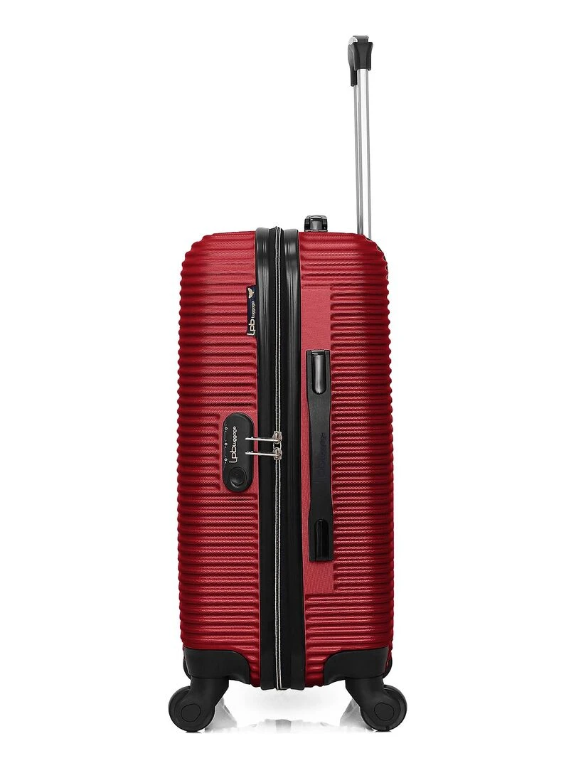 LPB   Valise Cabine ABS MUNICH 4 Roues 55 cm   Rouge