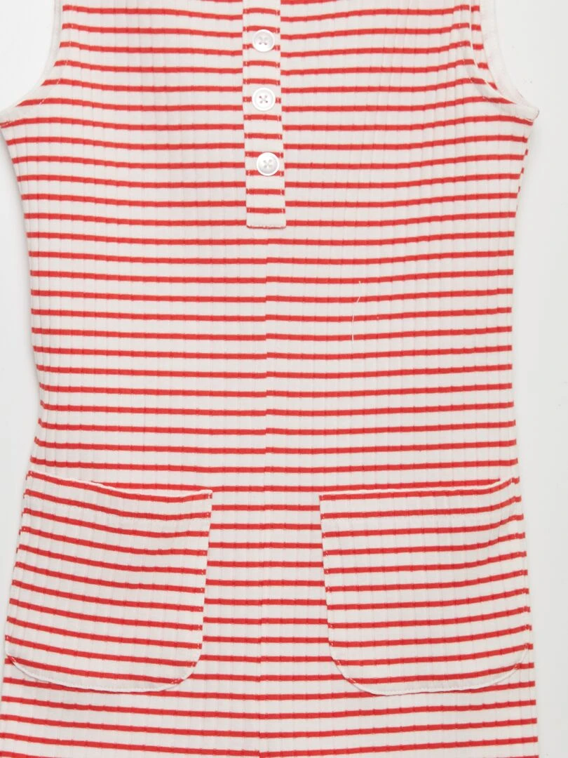 Combinaison débardeur   Blanc/rouge