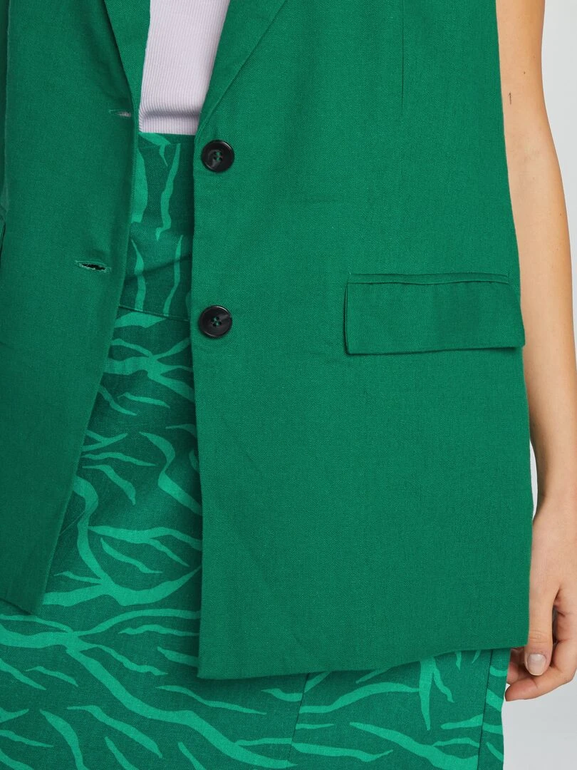 Veste de tailleur sans manches   Vert