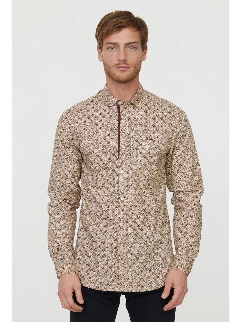 Lee Cooper Chemise manches longues coton regular DAYNA Beige