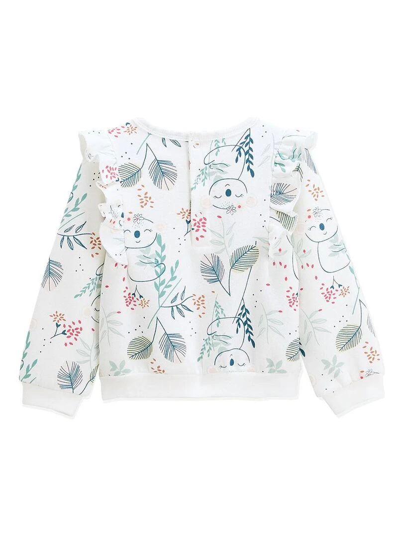 Sweat shirt bébé fille Paloma Ecru