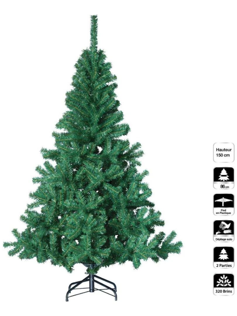 Sapin de Noël Élégant Vert 150 cm Vert