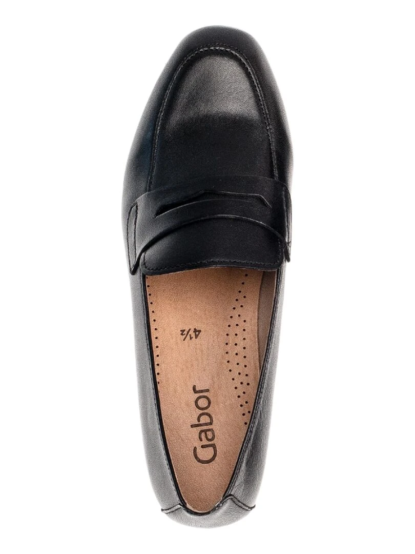 Mocassin Plate Cuir Gabor Atlantik   Noir