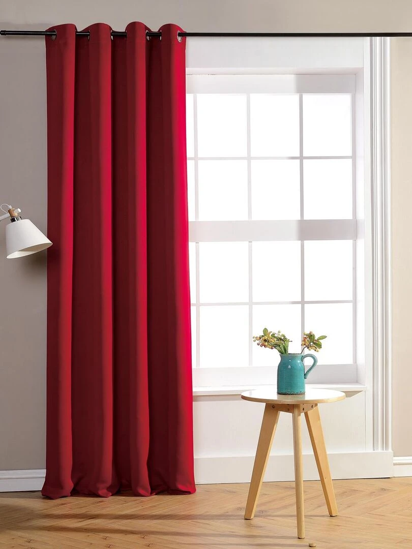 Rideau occultant pour chambre et salon Rouge